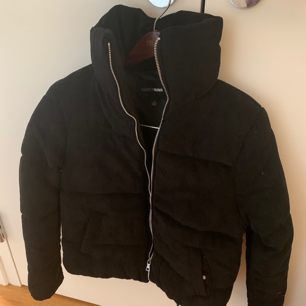 Fashionova Bomber corduroy black jacket Medium
